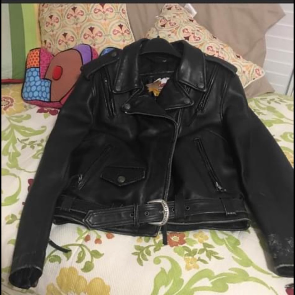 Vintage Harley Davidson Leather Jacket size Small heavy duty